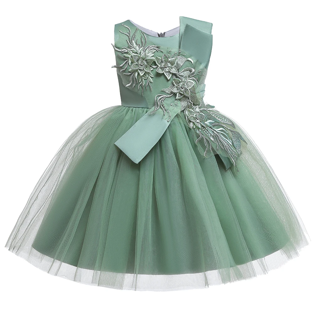 Fancy Party Tulle Flower Dresses - Image 3