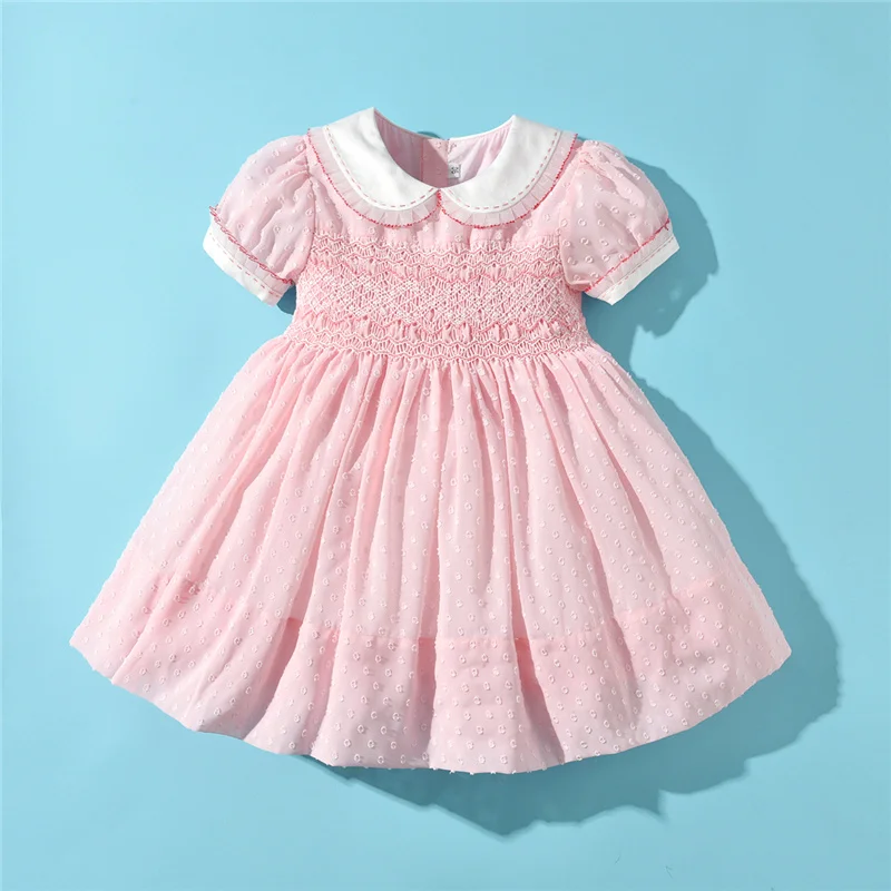 Pink Hand Made Smocked Dresses