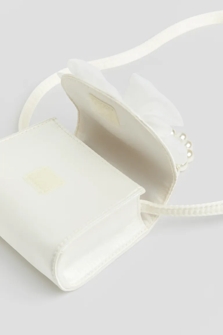 Bow-detail satin shoulder bag - Image 3