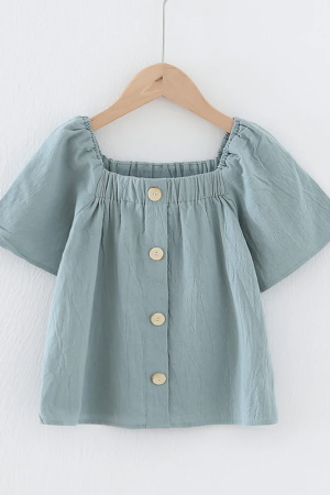 Comfortable Fashionable Girl T-Shirts With Square Collar