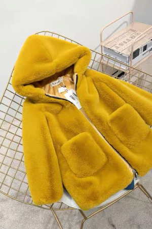 Winter Thick Warm Fake Faux Mink Fur Coat