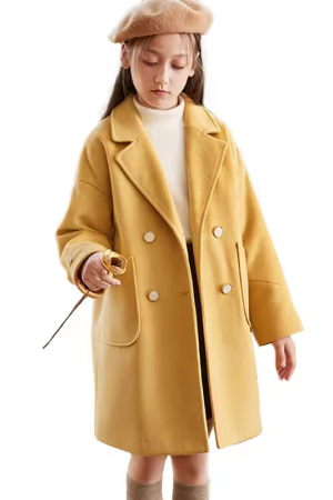 Fashion Kids Trench Coat Windproof Kids Wool Coats