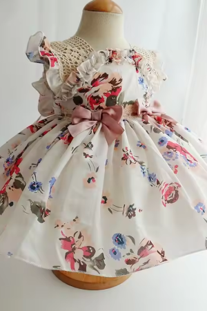 Kids Clothing Floral Printed Style Lolita Skirt