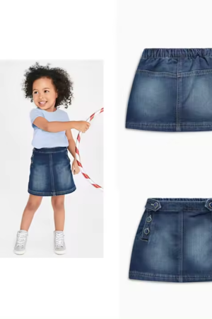 Summer girls half length denim skirt