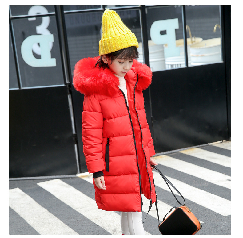 Pure Color Cotton Blended With Thick Cotton Kid Coat - Image 3