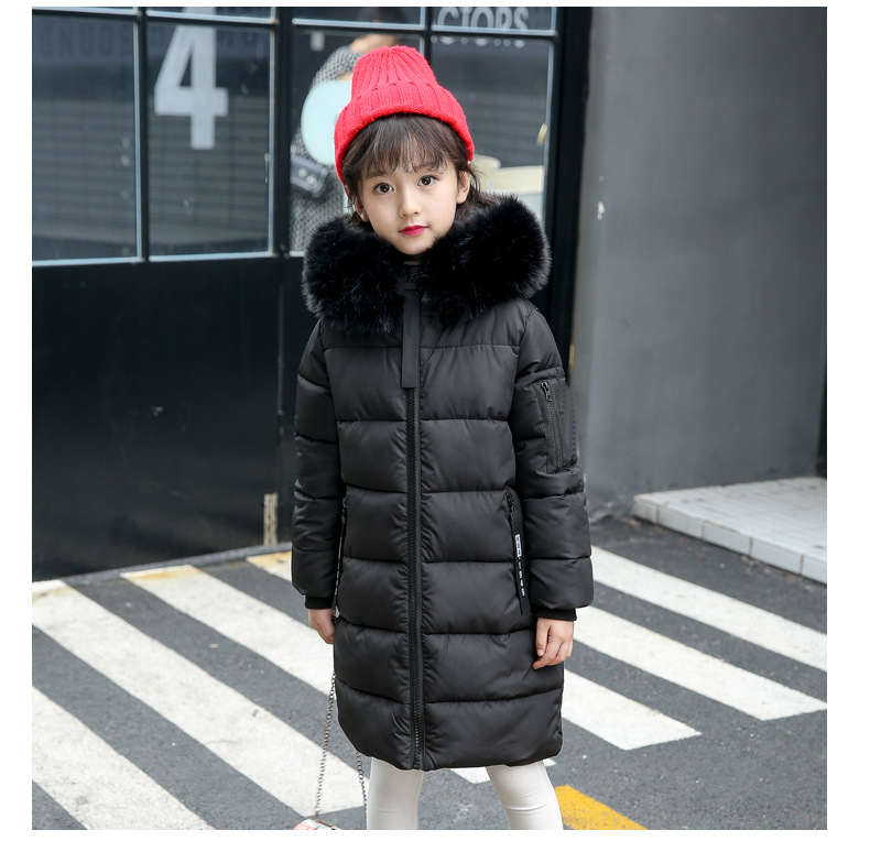 Pure Color Cotton Blended With Thick Cotton Kid Coat - Image 2