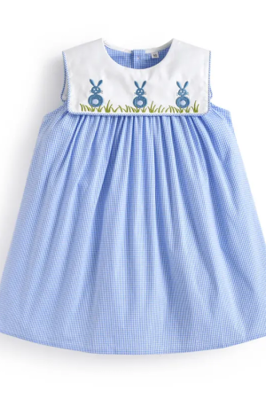 Baby Girl Dress Bunny Embroidery Cotton Comfortable Kids Dress