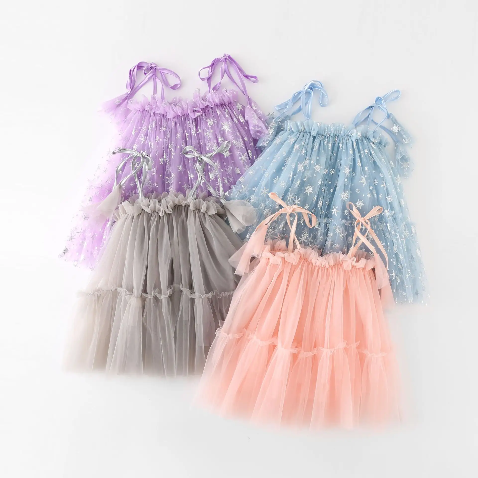 Summer Sequined Strap Sleeveless Baby Girl Tulle Dresses - Image 7