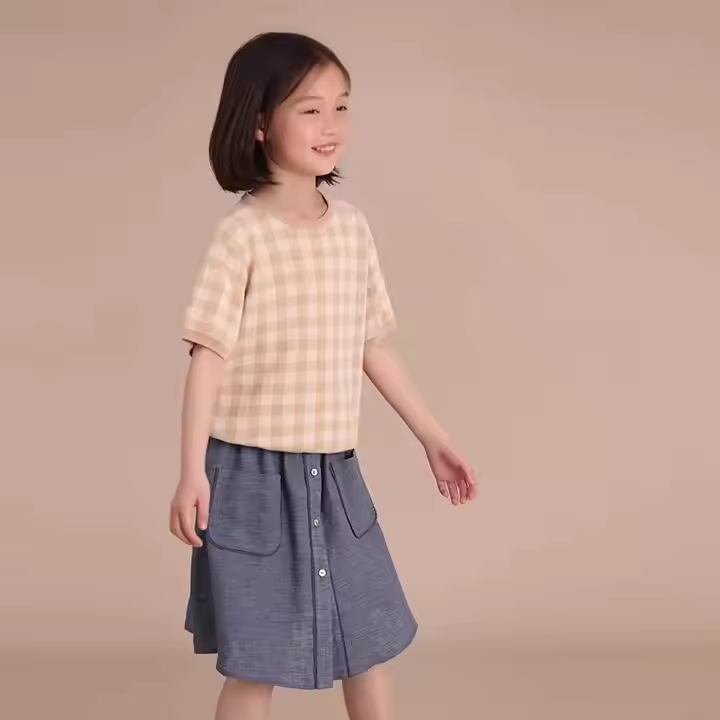 Children T shirt Regular O-neck Unisex Tops Cotton - Image 2