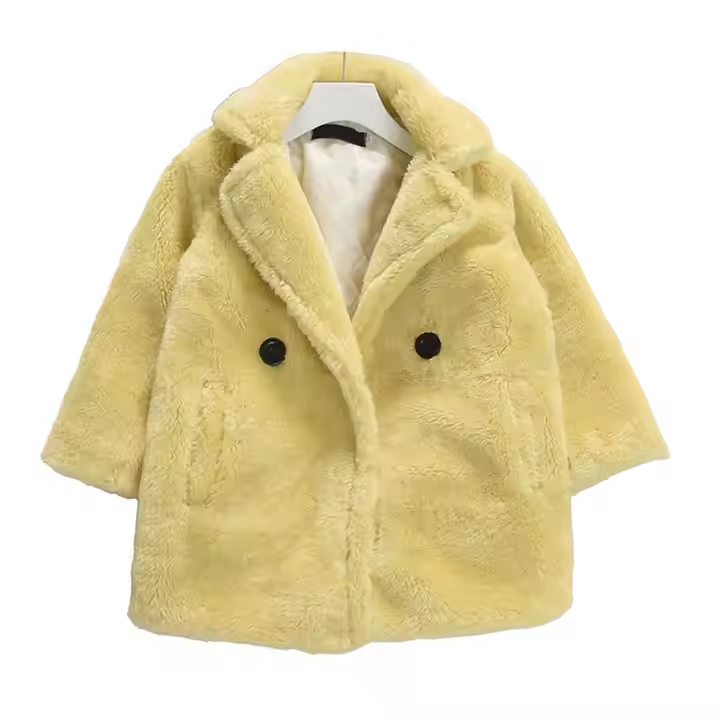 Children Pretty Faux Lamb Fur Warm Wool Teddy Coats